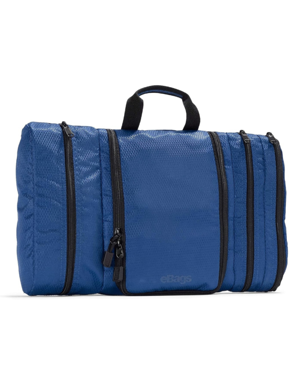 eBags Pack-it-Flat Toiletry Kit Denim Blue Hanging Travel Organizer Case Bag